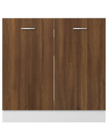 Mobiletto Rovere Marrone 80x46x81,5 cm in Legno Multistrato