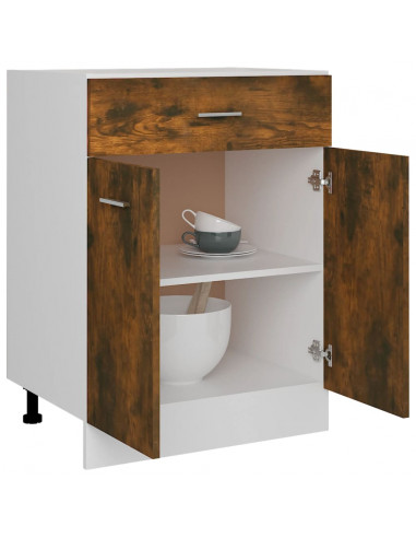 Mobiletto Rovere Fumo 60x46x81,5 cm in Legno Multistrato