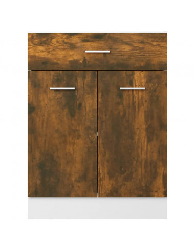 Mobiletto Rovere Fumo 60x46x81,5 cm in Legno Multistrato