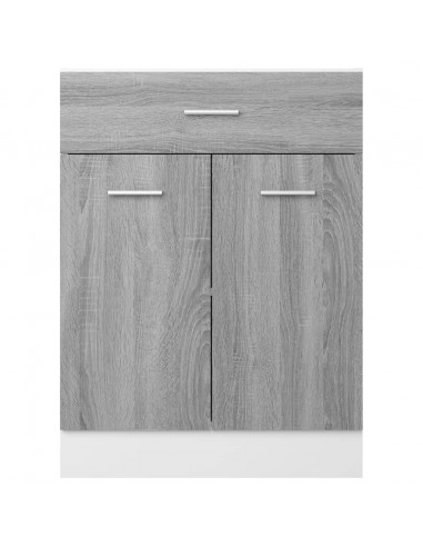 Mobiletto Grigio Sonoma 60x46x81,5 cm in Legno Multistrato