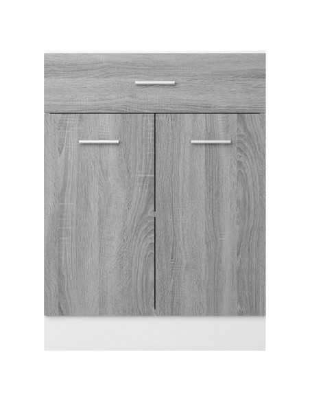 Mobiletto Grigio Sonoma 60x46x81,5 cm in Legno Multistrato