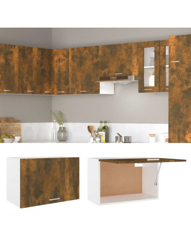 Mobile Pensile Rovere Fumo 60x31x40 cm in Legno Ingegnerizzato