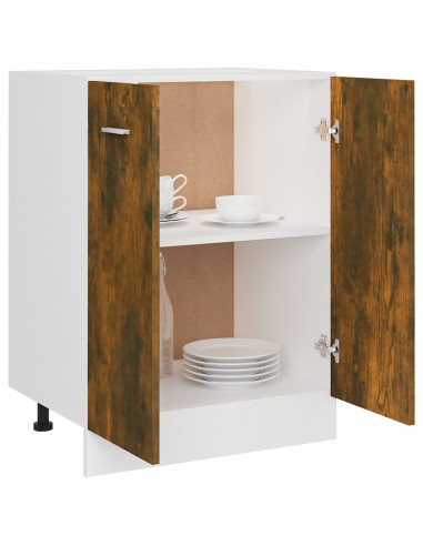 Mobiletto Rovere Fumo 60x46x81,5 cm in Legno Multistrato