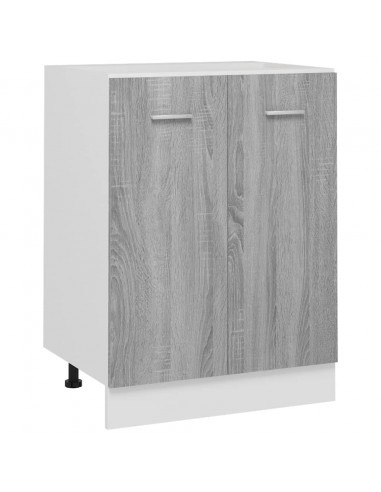 Mobiletto Grigio Sonoma 60x46x81,5 cm in Legno Multistrato