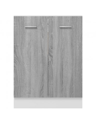 Mobiletto Grigio Sonoma 60x46x81,5 cm in Legno Multistrato