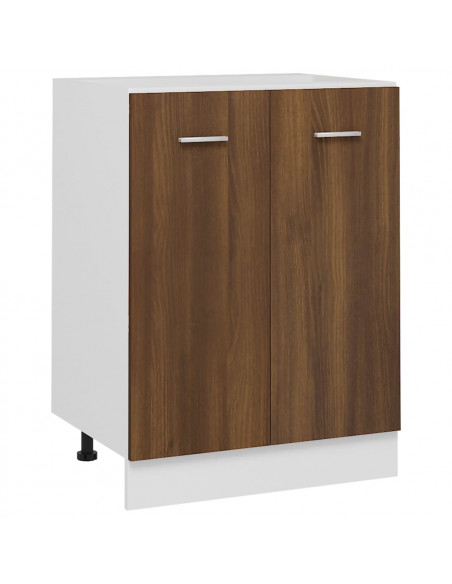 Mobiletto Rovere Marrone 60x46x81,5 cm in Legno Multistrato