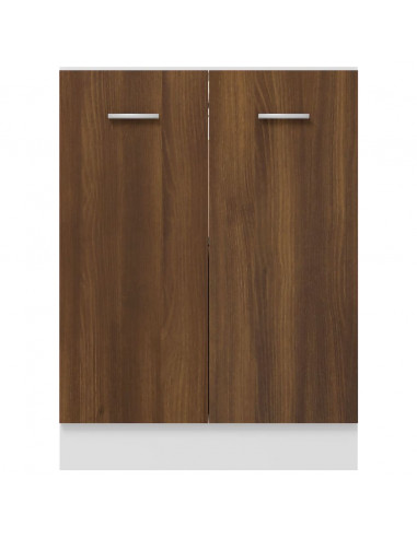 Mobiletto Rovere Marrone 60x46x81,5 cm in Legno Multistrato