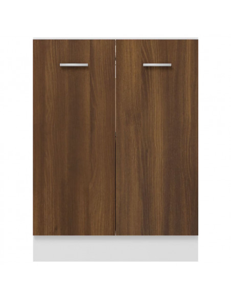 Mobiletto Rovere Marrone 60x46x81,5 cm in Legno Multistrato