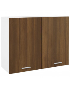 Mobile Pensile Rovere Marrone 80x31x60 cm in Legno Multistrato 2