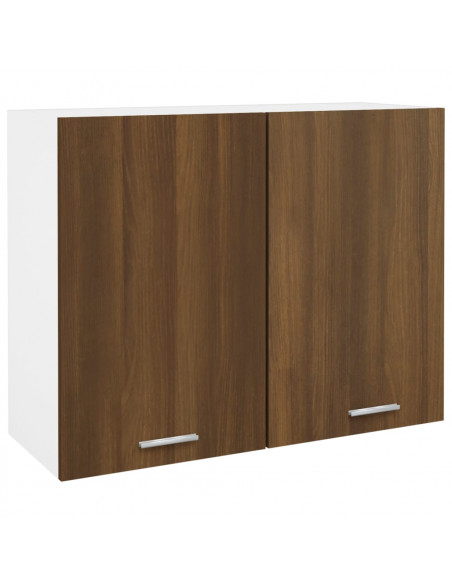 Mobile Pensile Rovere Marrone 80x31x60 cm in Legno Multistrato