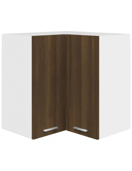 Mobile Pensile Angolo Rovere Marrone 57x57x60 Legno Multistrato