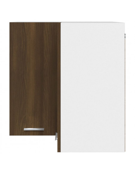 Mobile Pensile Angolo Rovere Marrone 57x57x60 Legno Multistrato