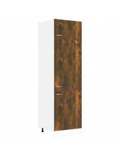 Armadio per Frigo “Lyon” Rovere Fumo 60x57x207 cm 2