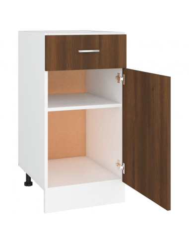 Mobile con Cassetto Rovere Marrone 40x46x81,5 Legno Multistrato