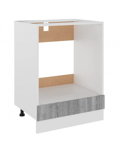 Mobile da Forno Grigio Sonoma 60x46x81,5 cm Legno Multistrato
