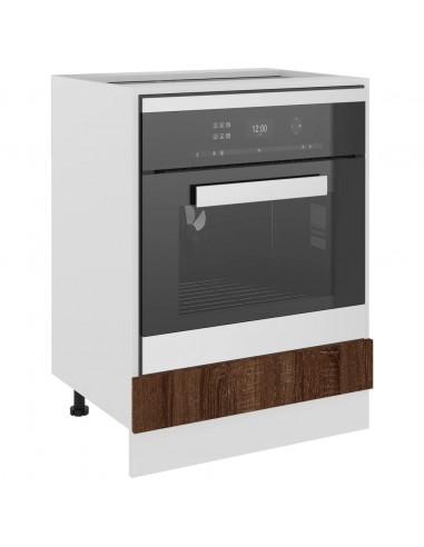 Mobile da Forno Rovere Marrone 60x46x81,5 cm Legno Multistrato