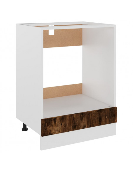 Mobile da Forno Rovere Fumo 60x46x81,5 cm in Legno Multistrato