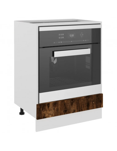 Mobile da Forno Rovere Fumo 60x46x81,5 cm in Legno Multistrato