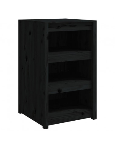 Mobile da Cucina da Esterno Nero 55x55x92 cm Legno Massello di Pino