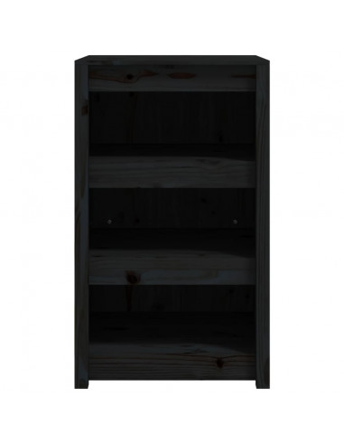 Mobile da Cucina da Esterno Nero 55x55x92 cm Legno Massello di Pino