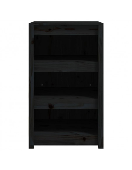 Mobile da Cucina da Esterno Nero 55x55x92 cm Legno Massello di Pino
