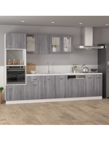 Mobile Pensile Grigio Sonoma 39,5x31x60 cm Legno Multistrato