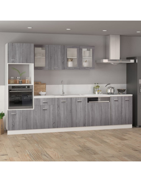 Mobile Pensile Grigio Sonoma 39,5x31x60 cm Legno Multistrato