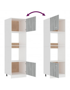 Armadio Microonde Grigio Sonoma 60x57x207 cm Legno Multistrato 2