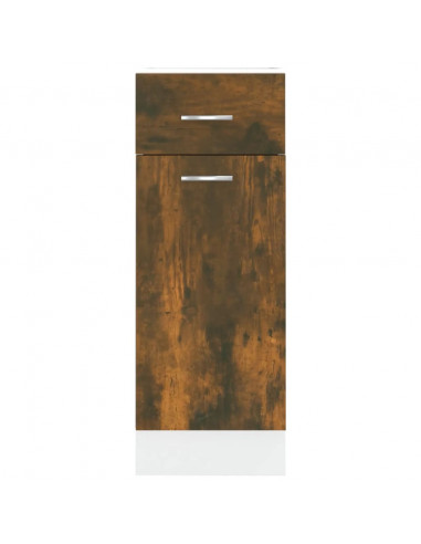 Mobile con Cassetto Rovere Fumo 30x46x81,5 cm Legno Multistrato