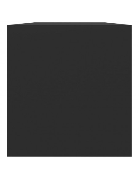 Contenitore per Vinili Nero 71x34x36 cm in Legno Multistrato