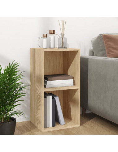 Contenitore per Vinili Rovere 71x34x36 cm in Legno Multistrato