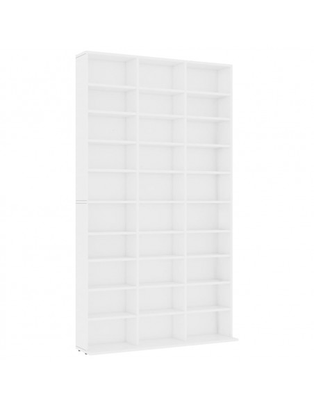 Armadietto TV Bianco 102x16x177,5 cm in Legno Multistrato