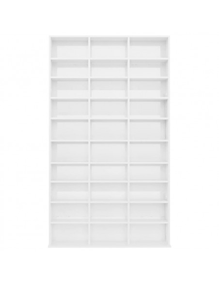 Mobile Porta TV Bianco Lucido 102x16x177,5 cm Legno Multistrato