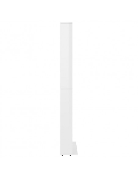 Mobile Porta TV Bianco Lucido 102x16x177,5 cm Legno Multistrato