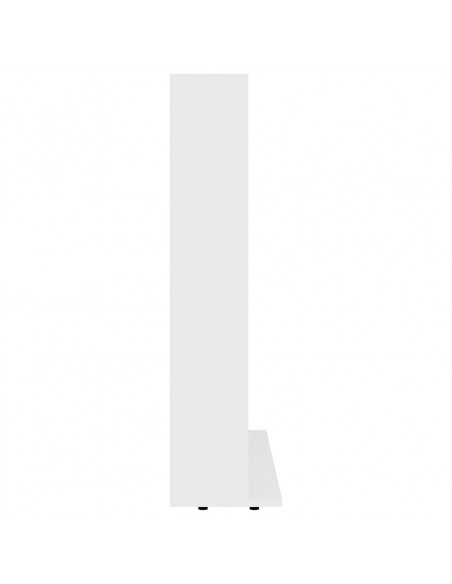 Armadietto Porta CD Bianco 102x23x89,5 cm in Legno Multistrato