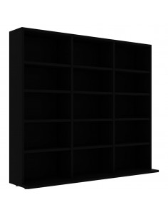 Armadio Porta CD Nero 102x23x89,5 cm in Truciolato 2