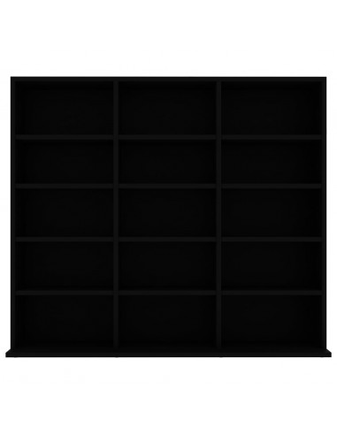 Armadio Porta CD Nero 102x23x89,5 cm in Truciolato