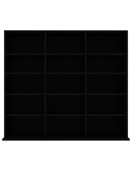 Armadio Porta CD Nero 102x23x89,5 cm in Truciolato