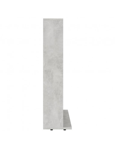Mobile Porta CD Grigio Cemento 102x23x89,5 cm Legno Multistrato