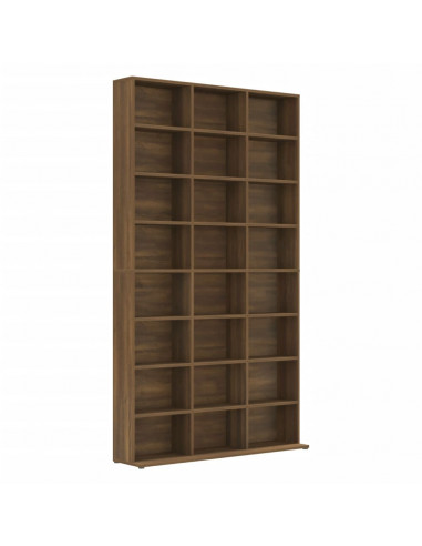 Mobile Porta CD Rovere Marrone 102x23x177,5cm Legno Multistrato