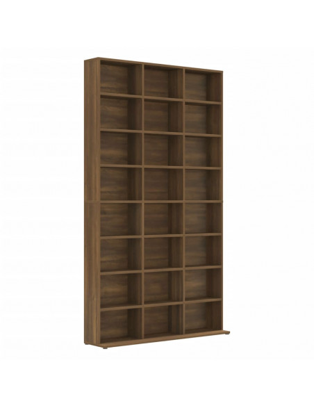 Mobile Porta CD Rovere Marrone 102x23x177,5cm Legno Multistrato