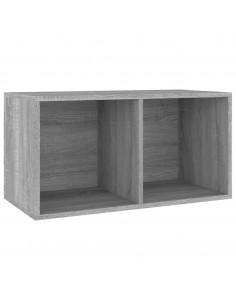 Contenitore Vinili Grigio Sonoma 71x34x36 cm Legno Multistrato 2