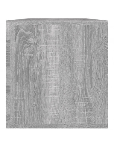 Contenitore Vinili Grigio Sonoma 71x34x36 cm Legno Multistrato