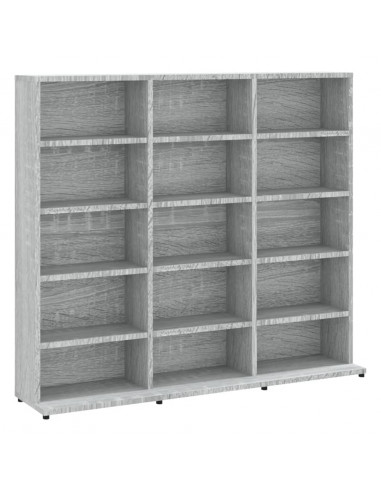 Mobile Porta CD Grigio Sonoma 102x23x89,5 cm Legno Multistrato