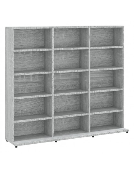 Mobile Porta CD Grigio Sonoma 102x23x89,5 cm Legno Multistrato