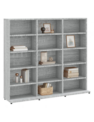 Mobile Porta CD Grigio Sonoma 102x23x89,5 cm Legno Multistrato