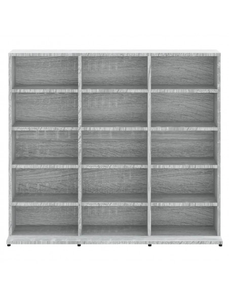 Mobile Porta CD Grigio Sonoma 102x23x89,5 cm Legno Multistrato