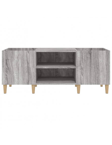 Mobile Porta Dischi Grigio Sonoma 121x38x48cm Legno Multistrato