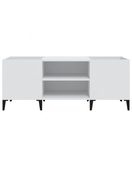 Mobile Porta Dischi Bianco 121x38x48 cm in Legno Multistrato