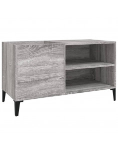 Mobile Porta Dischi Grigio Sonoma 84,5x38x48 Legno Multistrato 2
